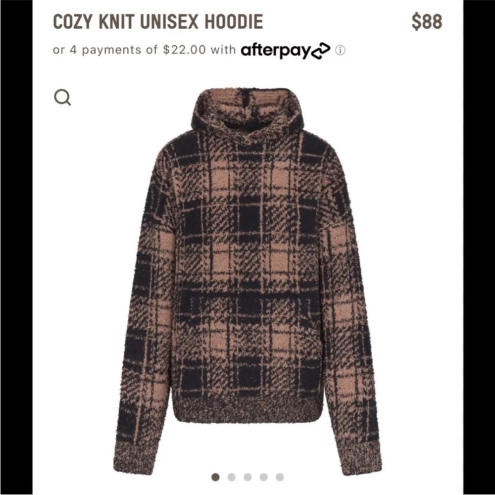 Plaid Knit Unisex Hoodie and Pants Set